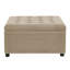 Repose-pieds capitonné avec rangement et garniture cloutée pour chambre à coucher, salon, petit espace, décoration intérieure-129874342
