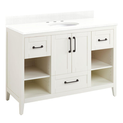 Burfield 48" Single Bathroom Vanity Set with Oval Undermount Sink