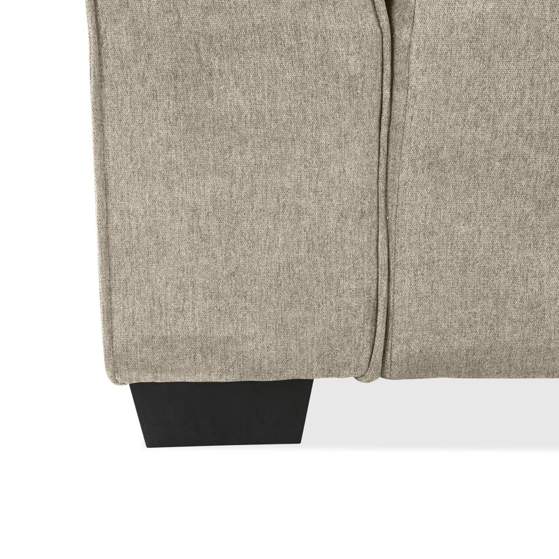 Easton Upholstered L-Shaped Sectional Right Hand Facing, Cashmere Gray Polyester