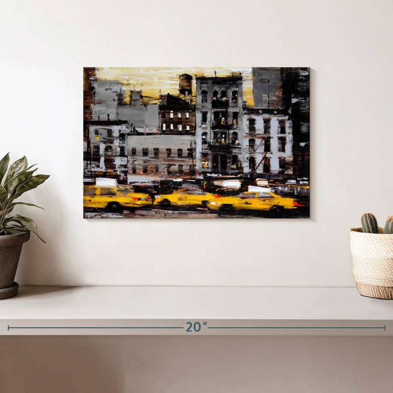 Sireci Yellow Cabs, 8" H x 12" W