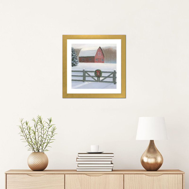 « Christmas Affinity VI crop » par James Wiens, reproduction d’art, Blanc, H 16 po x l 16 po x p 1 po, Papier encadré doré