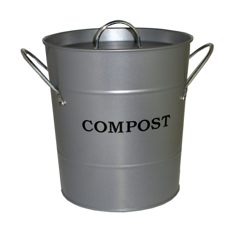Composteur de cuisine 1 gallon, argent