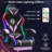Hoffree Massage Ergonomic Gaming Chair with Bluetooth Speakers and RGB LED Lights-100105943