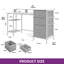 Metal Base Computer Desk with Power Outlet-649229858
