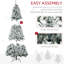 Arbre de Noël artificiel 88,5 "avec 500 lumières et branches en plastique