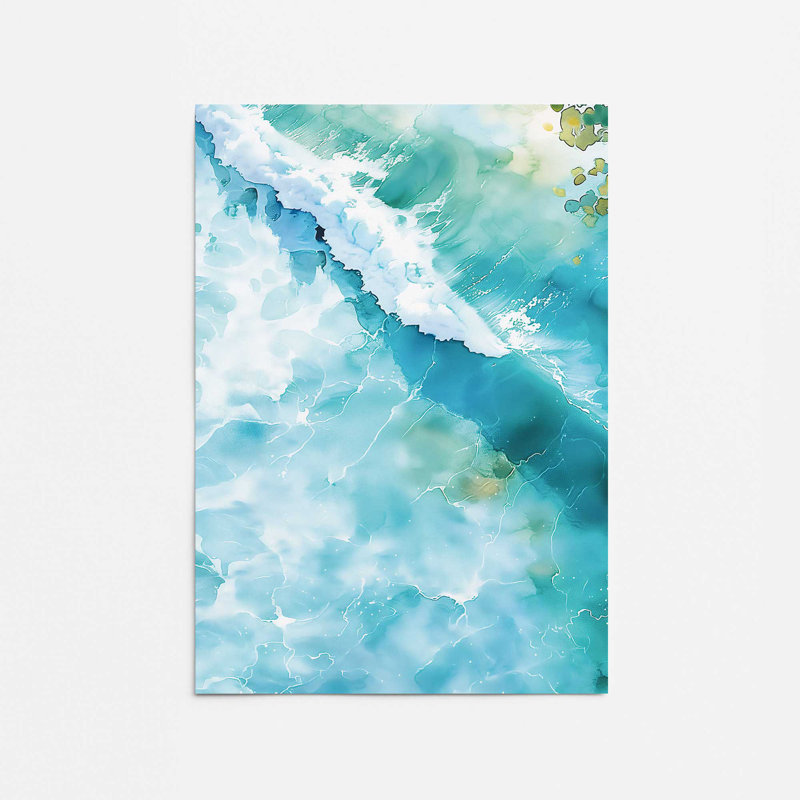 Imprimé roulant Ocean Veins Aérien II, H 14 po x l 11 po