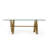 Nataliyah Glass Top Metal Base Dining Table
