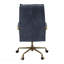 Chaise de bureau en cuir gris