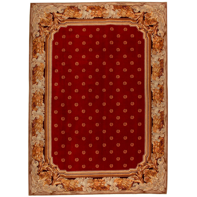 Via Como - 'Ferutage Rosso' Rug - Size 9' X 12'