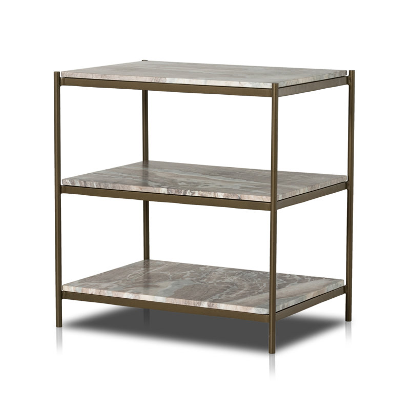 Feltault Nightstand, Antique Brass/Canyon