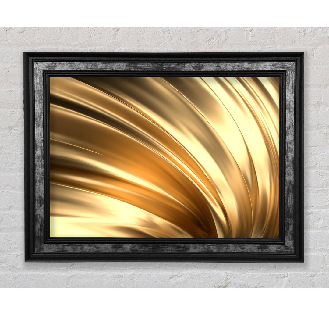 Gold Textured Fabric - Einzelner Bilderrahmen Kunstdrucke