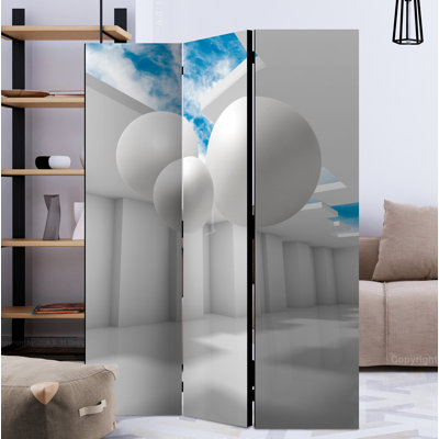 Meghrig 172cm H Solid Wood Folding Room Divider