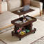 Petite table basse avec roulettes, table d'appoint multifonctionnelle rotative à 360 °, table de bout roulante avec compartiment de rangement, table de chevet mobile pour le salon, la chambre et le mobilier de maison-132967113