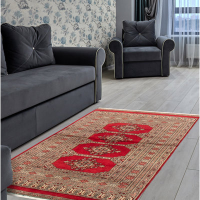 Molly-Ann One-of-a-Kind 3'1" X 4'10" New Age Wool Area Rug in Red
