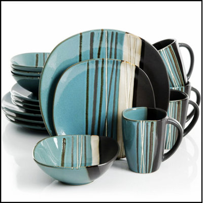 Brown Bazaar Dinnerware Set - Enhance Your Dining Experience with Style and Elegance, for Both Formal and Casual Meals.