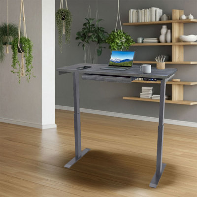 Kaylan RISE 2 Series 48" x 24" Electric Sit-Stand Desk w/ Dual Motors and Drawer