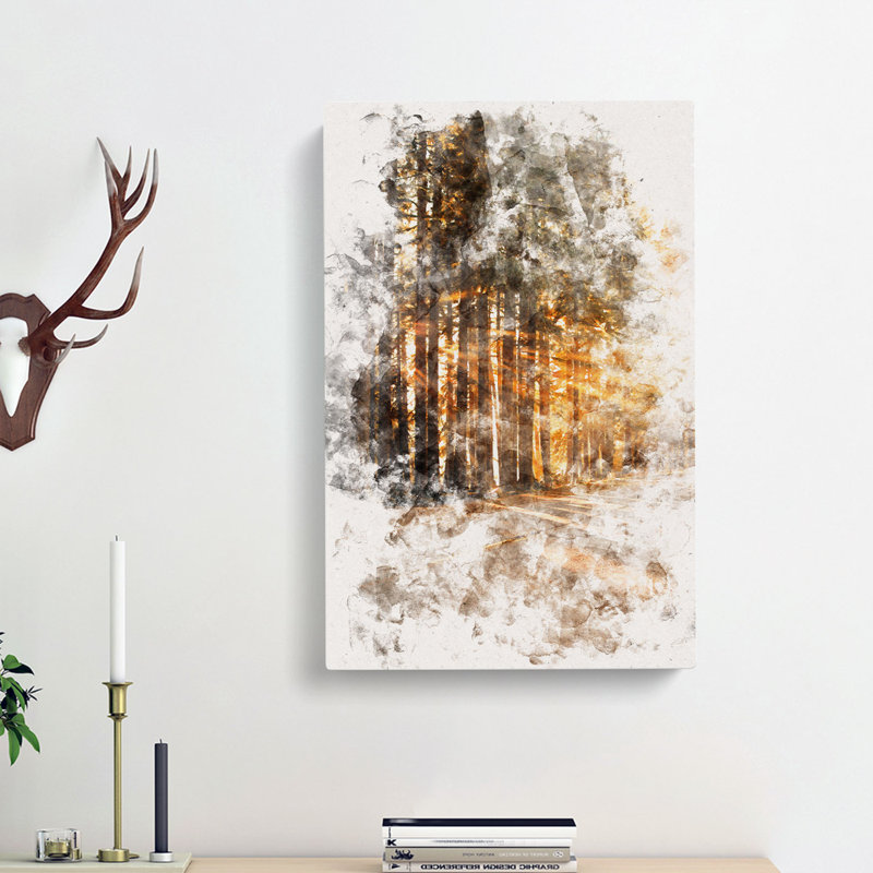 Sunlight Through the Forest - Wrapped Canvas, 76cm H x 50cm W x 3cm D