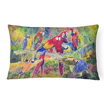 Parrot Indoor/Outdoor Throw Pillow