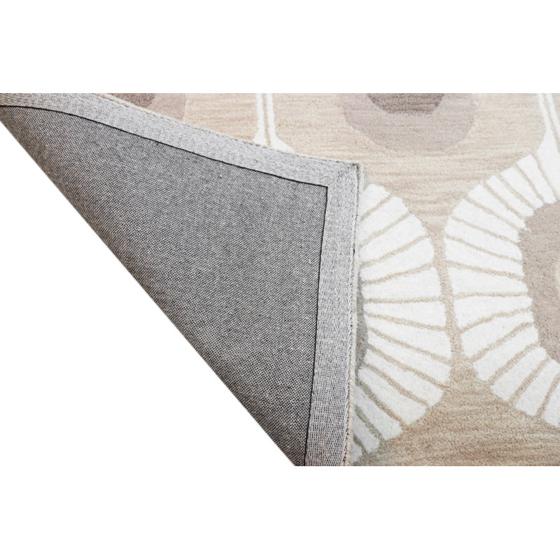 Tapis en laine touffeté à motif abstrait Hemmer, Rectangle 7 pi 6 po x 9 pi 6 po