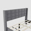 Grand lit plateforme tapissier avec pieds de soutien-1404349788
