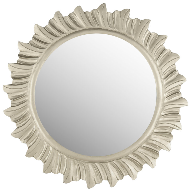 Engineered Wood Flat Wall Mirror, Pewter