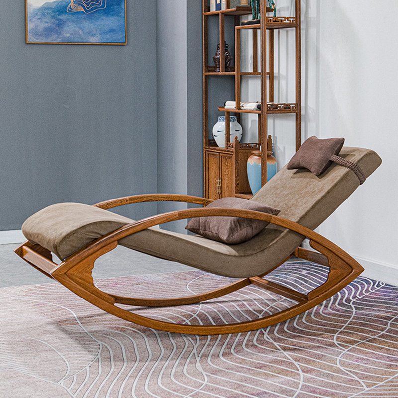 Chaise berçante en bois massif
