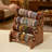Black Walnut Wooden Bracelet Holder, 4 Tier Natural Solid Wood Jewelry Stand for Watch Bangle Necklace Scrunchie, Display Showcase