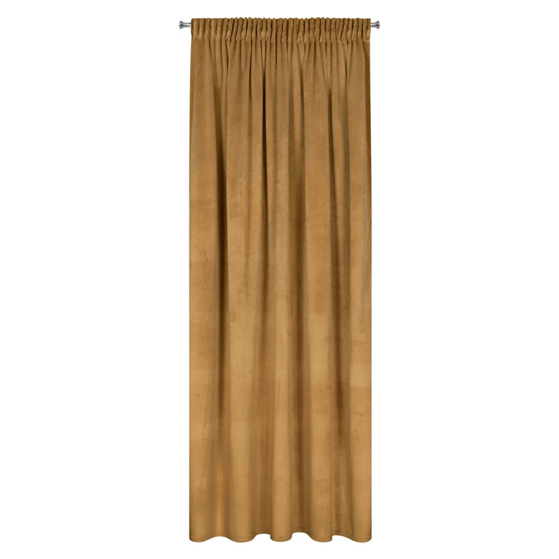 Abdihafid Blackout Curtains Single Panel, Gold