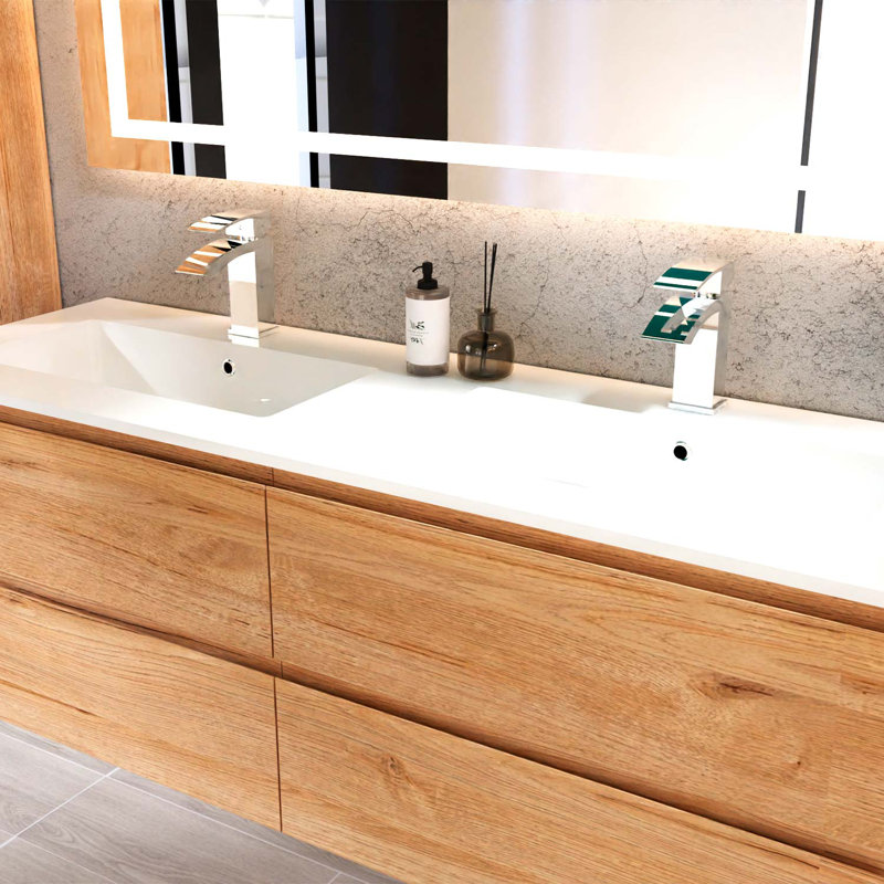 Meuble-lavabo avec lavabo Toscana DAX Pasadena, 55 po, chêne, Chêne