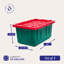 HOMZ Durabilt, bacs de rangement en plastique robustes avec couvercles-126281892-126281890