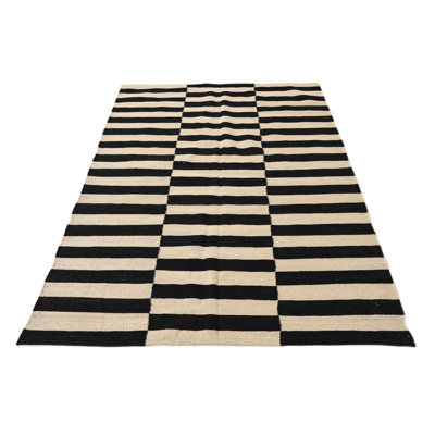 Tapis noir et blanc Ousley
