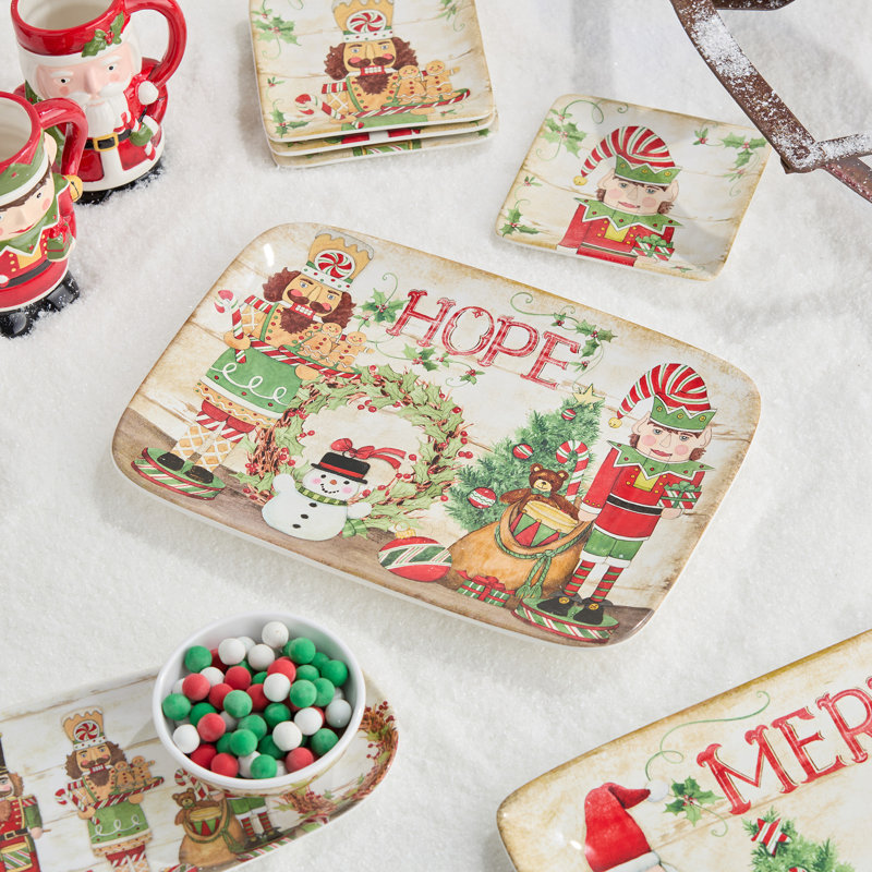 Plateau de service de Noël casse-noisette Parade