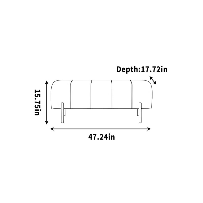 Tabouret pour changer de chaussures Bench, H 15,75 po x l 47,24 po x P 17,72 po