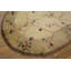 Antique 1920s Ivory Beige Cream White Oval Shape Hand Knotted  Wool Pile Deco Chinese Rug