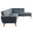Velvet L-Shaped Sectional Right Hand Facing-87869719
