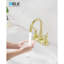 Robinet pivotant en or brossé Degree pour salle de bain moderne - métal durable pour une utilisation quotidienne