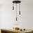 3-Light Cluster Pendant With Clear Glass Shade,Adjustable Length -1076470028