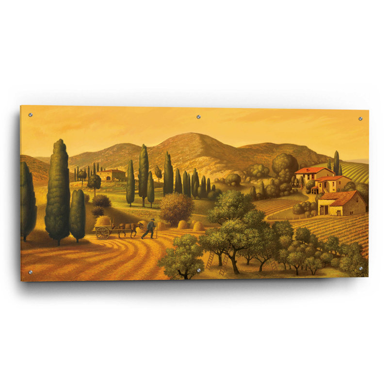 Paysage toscan par Dan Craig, H 24 po x l 48 po x P 0,2 po