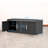 47" Outdoor Shoe Storage Cabinet With 3 Doors, Waterproof Uv-Resistant Resin Bench, Black