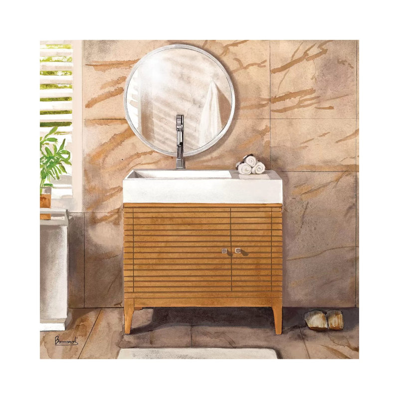 Marble Bath II by Bannarot - Wrapped Canvas Gallery-Wrapped Canvas Giclée, 30.48 cm H x 30.48 cm W