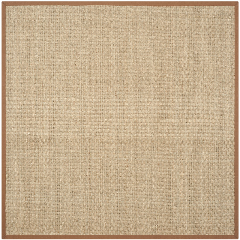 Tapis d'intérieur / extérieur brun Hervey Bay, Carré 4 pi