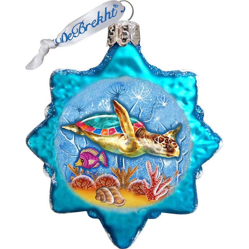 9'' Handmade Glass Holiday Shaped Ornament