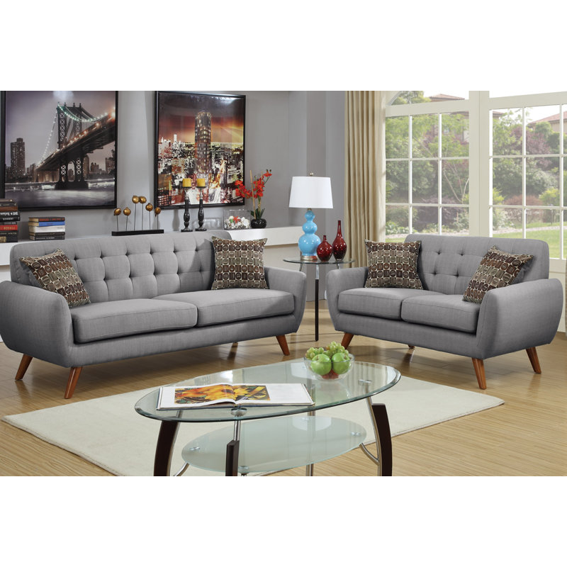 2 - Piece Living Room Set, Grey