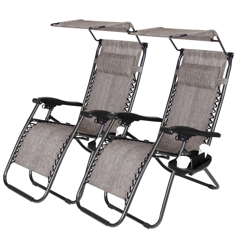 Fauteuil inclinable zéro gravité avec coussin Johan, Brun clair