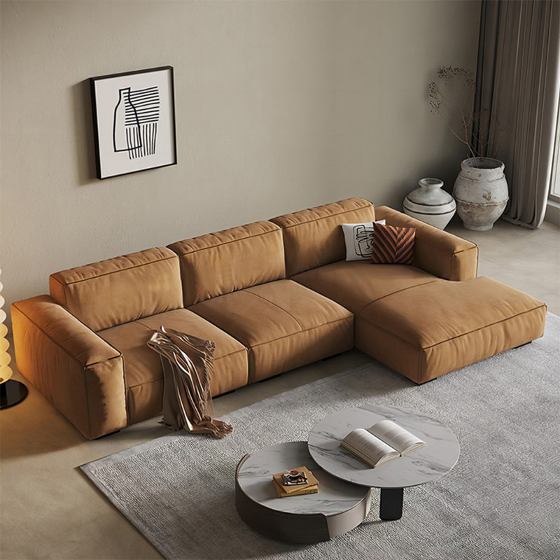 Canapé modulaire 3 pièces rembourré, Orienté à droite