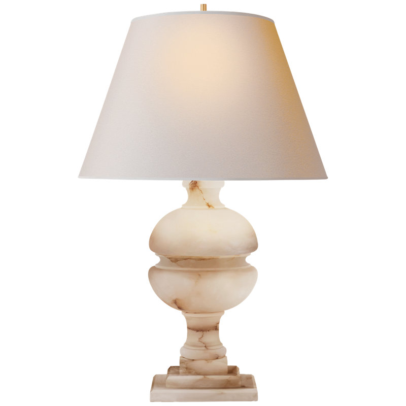 Alexa Hampton Desmond Table Lamp, Alabaster, Fabric