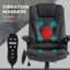 Fauteuil de massage vibrant 6 points avec chaleur lombaire, noir