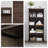 3 Peice Display Cabinet Set , A 4 Tier Display Cabinet With Flip Up Glass Doors And Tall Storage Cabinet Set Of 2
