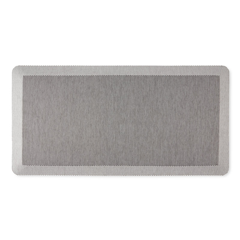 Tapis de cuisine Martha Stewart Mira, gris, Rectangle 1 pi 8 po x 3 pi 3 po