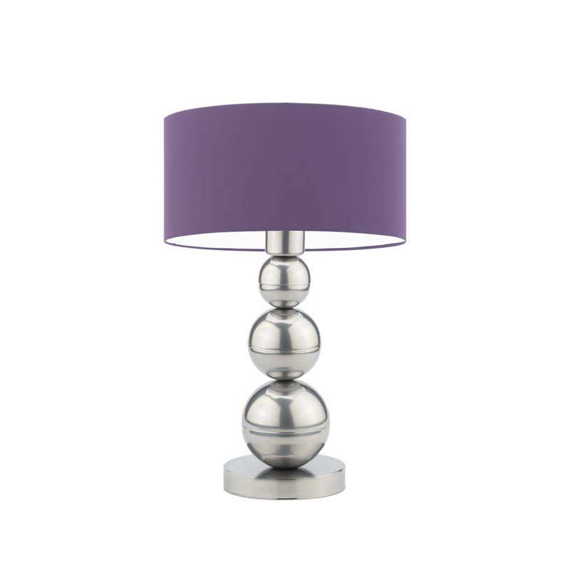 Henrika Metal Desk Lamp, Silver, Violet